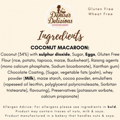 Denise's Delicious Gluten Free Chocolate Brownie & Coconut Macaroon Mixed Case